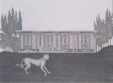 Vikky Alexander, Cheetah at the Chinese House (Desert de Retz), 2013/14