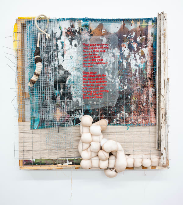 Marwa Abdul-Rahman Sleep and Glory, 2024 Mixed media 37 x 39 x 6 inches 91.4 x 99.1 x 15.2 cm.