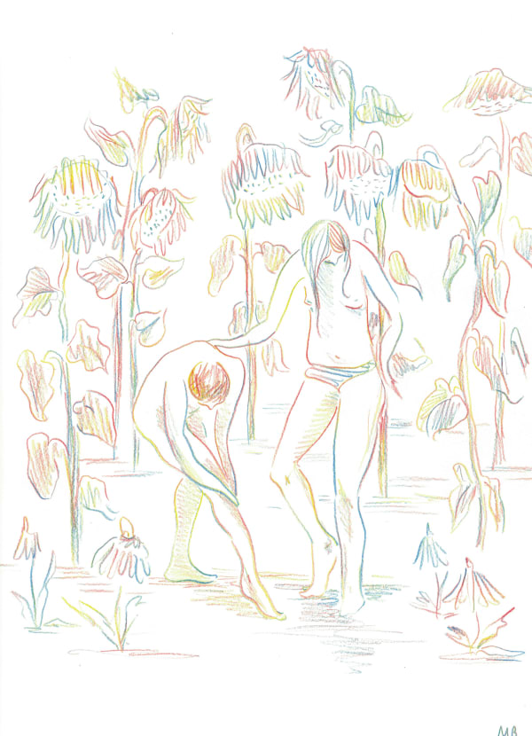 Michelle Blade, Untitled rainbow pencil drawing #15, 2020