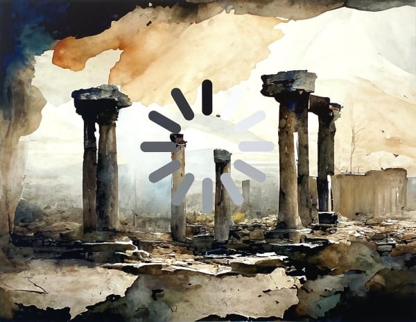 Christian Eckart System Collapse 1, 2024 AI assisted unique archival digital UV print on aluminum 22 3/4 x 27 inches 57.8 x 68.6 cm.