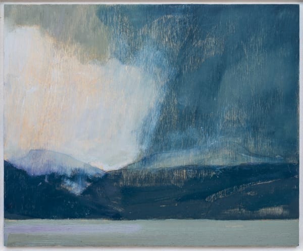 Herald Nix Untitled Shuswap Lake, B.C. October #29, 2025 Oil on birch panel 8 1/2 x 10 1/2 inches 21.6 x 26.7 cm. 14 1/2 x 16 1/2 inches (framed) 36.8 x 41.9 cm.