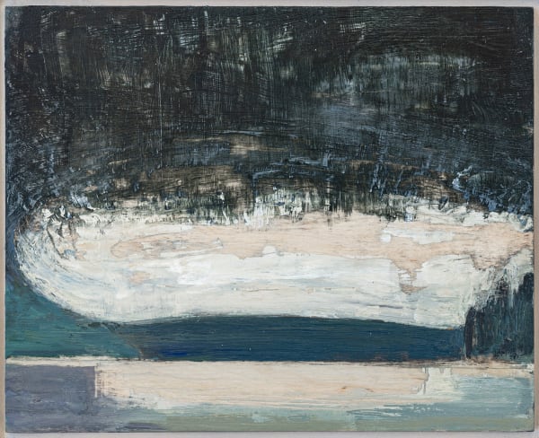 Herald Nix Untitled Shuswap Lake, B.C., June #46, 2020 Oil on birch panel 8 1/2 x 10 1/2 inches 21.6 x 26.7 cm. 14 1/2 x 16 1/2 inches (framed) 36.8 x 41.9 cm.