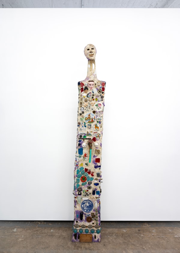 Timothy Washington Several Faces One Race, 2009 Mixed media 84 x 12 1/2 x 6 1/2 inches 213.4 x 31.8 x 16.5 cm.