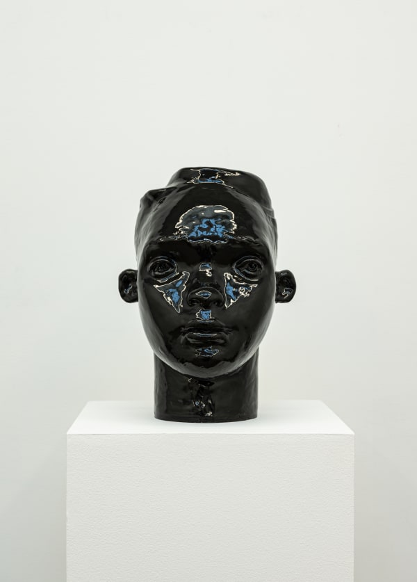 Mustafa Ali Clayton Hakim, 2021 Earthenware clay, glaze 37 3/4 x 10 x 11 inches 95.9 x 25.4 x 27.9 cm.