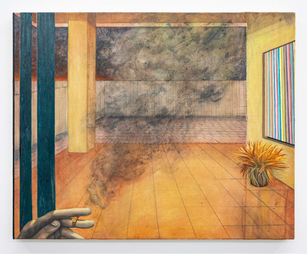 Erick Alejandro Hernandez Untitled, 2023 Oil, acrylic, graphite, and charcoal on canvas 24 x 30 inches 61 x 76.2 cm.
