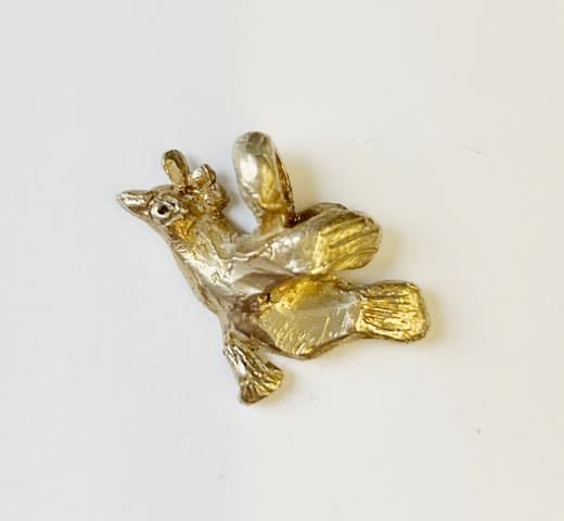 Bird Pendant - Brass