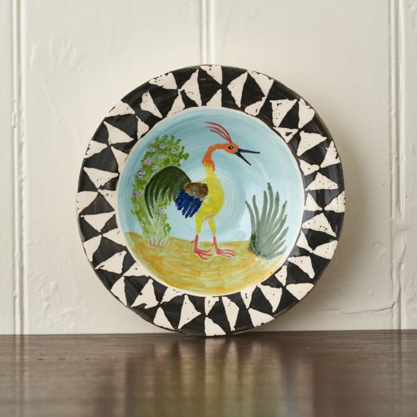 Bird Plate with African Border