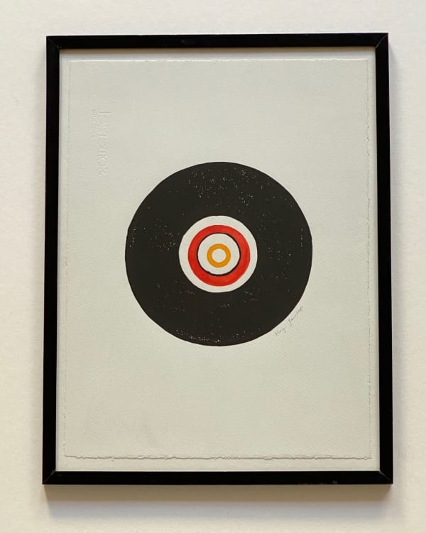 Hand-coloured Record, Yellow and Red