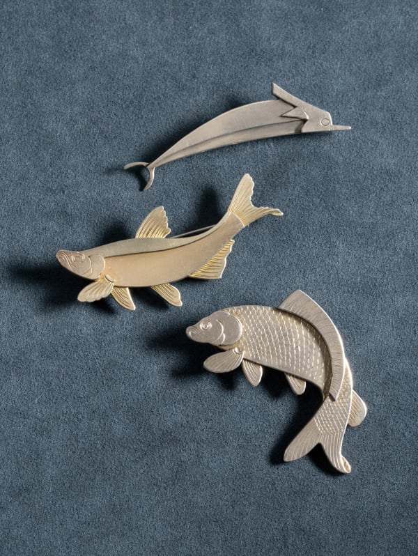 Brooches, fish