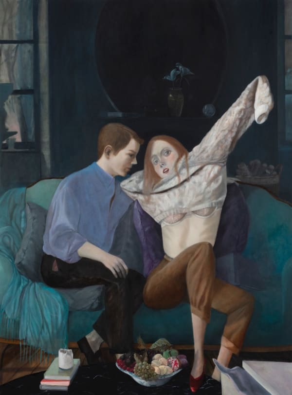 Danilo Buccella Surprise, 2022 Oil on canvas 158 x 118 cm 62 1/4 x 46 1/2 in