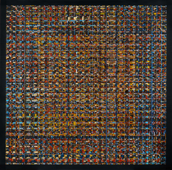 Marko Lađušić Cosmic Cube 1, 2022 Acrylic on wood panel 75 x 75 x 7 cm 29 1/2 x 29 1/2 x 2 3/4 in