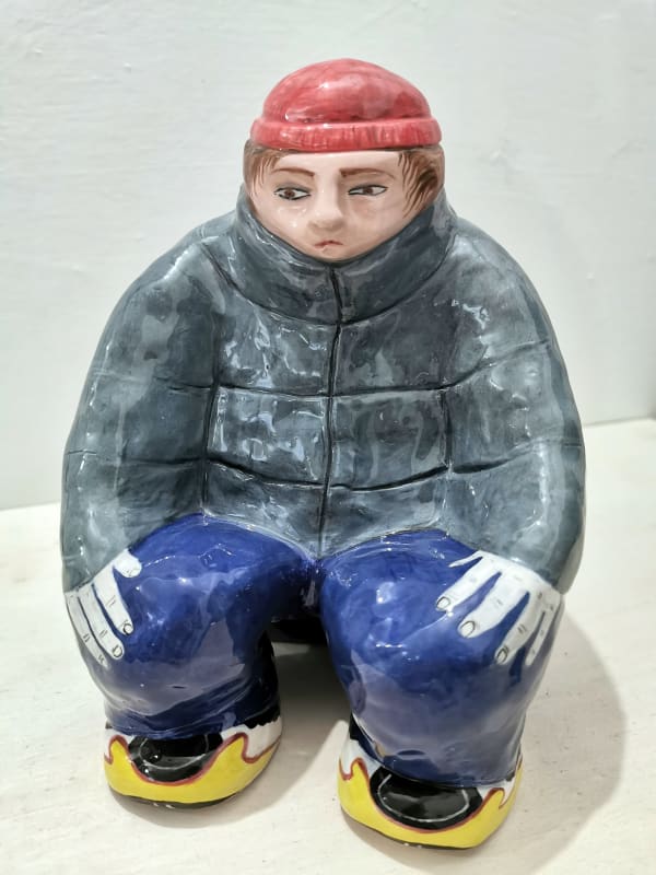 Agnese Guido Piumino (Down Jacket, Down Youth), 2020 Ceramic 19 x 15 x 16 cm 7 1/2 x 5 7/8 x 6 1/4 in