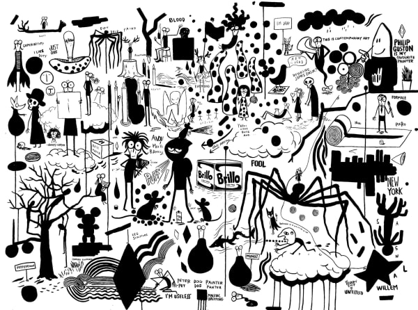 Fausto Gilberti Art is useless, 2021 Chinese ink on paper 107 x 152 cm 42 1/8 x 59 7/8 in