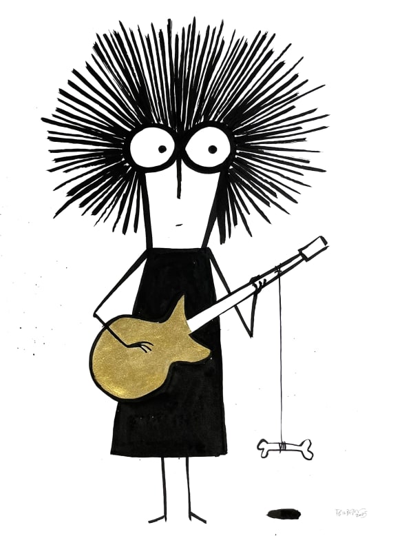 Fausto Gilberti Rockstar a dieta, 2025 Chinese Ink on paper 65 x 50 cm 25 5/8 x 19 3/4 in