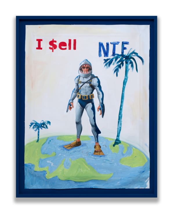 Federico Luger I sell NFT, 2021 Oil on canvas 103 x 81 cm