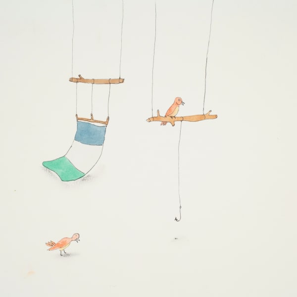 Federico Luger Ecosystem 111, 2004 Ink and watercolour on paper 20 x 20 cm 7 7/8 x 7 7/8 in