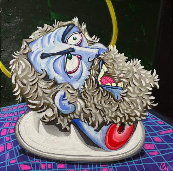 Carlos Alvarez Las Heras San Juan Bautista Acrylic on canvas 40 x 40 cm 15 3/4 x 15 3/4 in