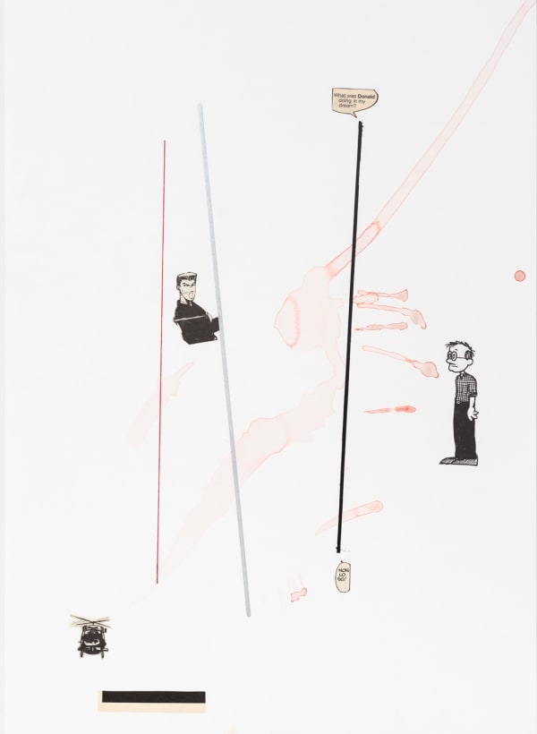 Federico Luger Line Concept: , 2015 Collage, pen and marker on paper 42 x 29.7 cm 16 1/2 x 11 3/4 in