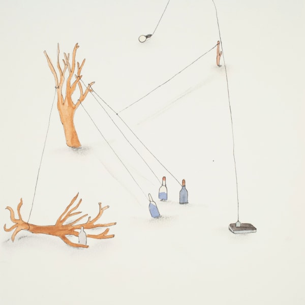 Federico Luger Ecosystem 110, 2004 Ink and watercolour on paper 20 x 20 cm 7 7/8 x 7 7/8 in