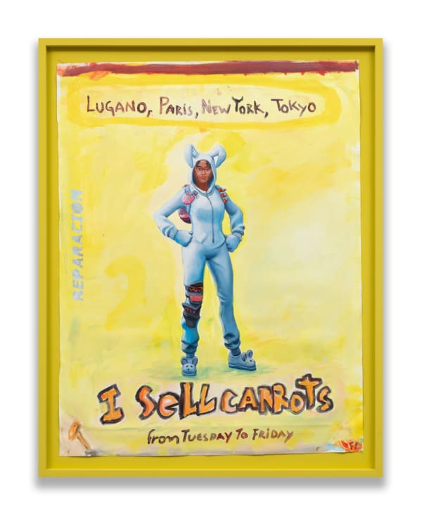 Federico Luger I sell carrots, 2021 oil on canvas 103 x 81 cm 40 1/2 x 31 7/8 in