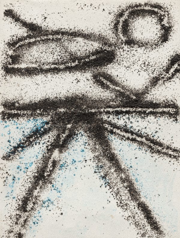 Ignazio Moncada Un cielo pieno di sabbia, 1975 Acrylic and Panarea sand on canvas 24 x 18 cm 9 1/2 x 7 1/8 in