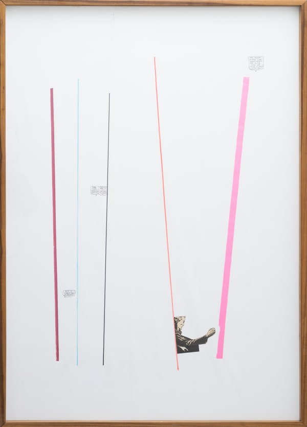 Federico Luger Line Concept Mr.Rosa, 2013 Collage and ink on paper 107 x 76 cm 42 1/8 x 29 7/8 in