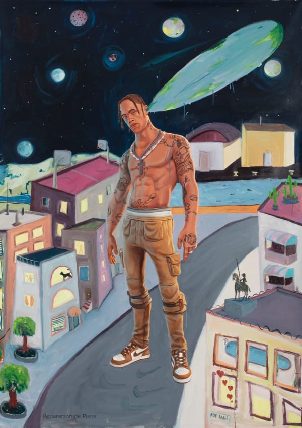 Federico Luger Floor repair , 2022 Oil on canvas 200 x 140 cm 78 3/4 x 55 1/8 in