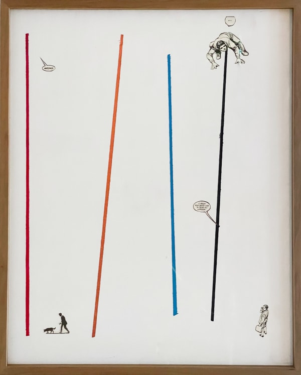 Federico Luger Line concept, wrong, 2015 Acrylic and collage on canvas 52 x 42 cm 20 1/2 x 16 1/2 in