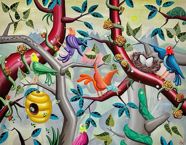 Carlos Alvarez Las Heras Sunrise Kingdom, 2023 Acrylic on Canvas 140 x 180 cm 55 1/8 x 70 7/8 in