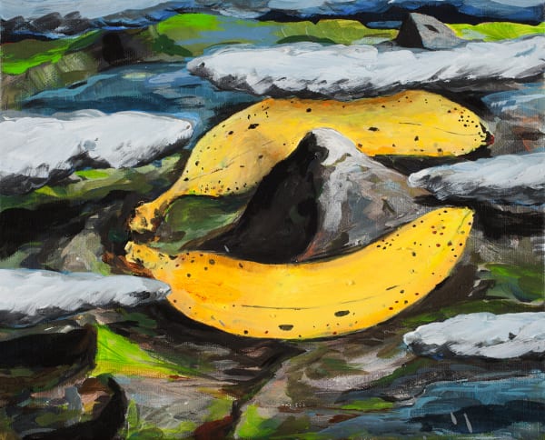 Federico Luger Two bananas on the mountain, 2014 Acrylic on canvas 24 x 30 cm 9 1/2 x 11 3/4 in