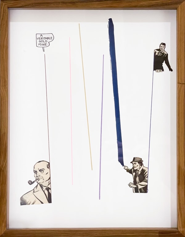 Federico Luger Line Concept: Gold Mine, 2014 Pencil, ink and collage on paper 36.5 x 28.5 cm 14 3/8 x 11 1/4 in