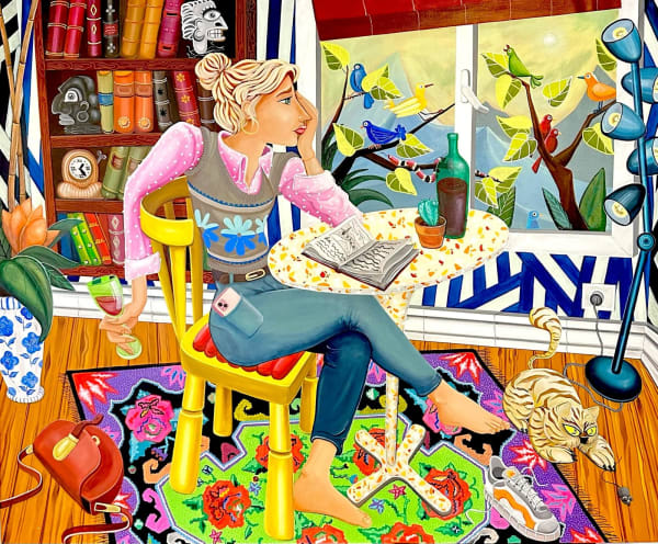 Carlos Alvarez Las Heras Un final interminable, 2024 Acrylic paint and markers on canvas 140 x 170 cm 55 1/8 x 66 7/8 in