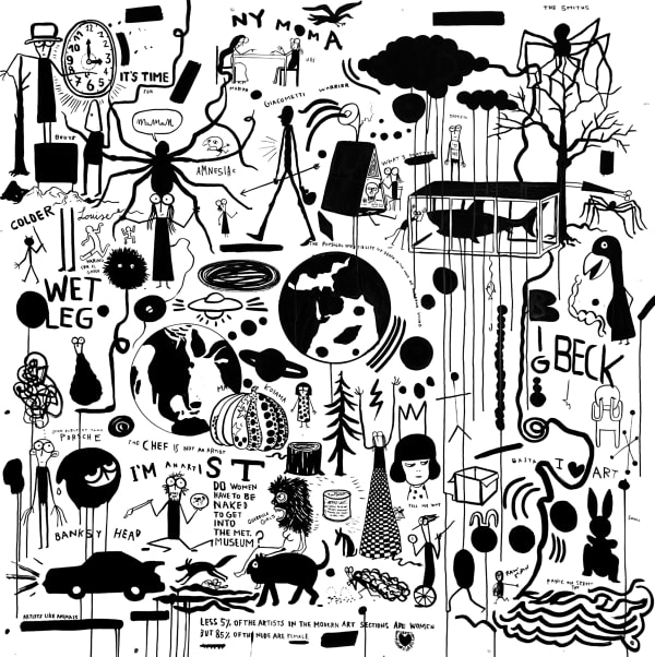 Fausto Gilberti Abstract drawings with animals, 2022 Chinese Ink on paper 152 x 152 cm 59 7/8 x 59 7/8 in