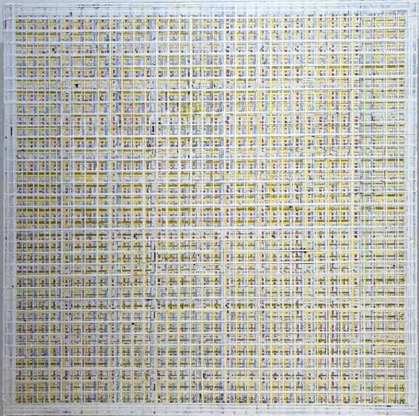Marko Lađušić Mesh, 2023 Acrylic on wood panel 75 x 75 x 7 cm 29 1/2 x 29 1/2 x 2 3/4 in