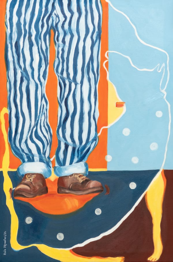 Hala Aljaafari, Striped Pants, 2024