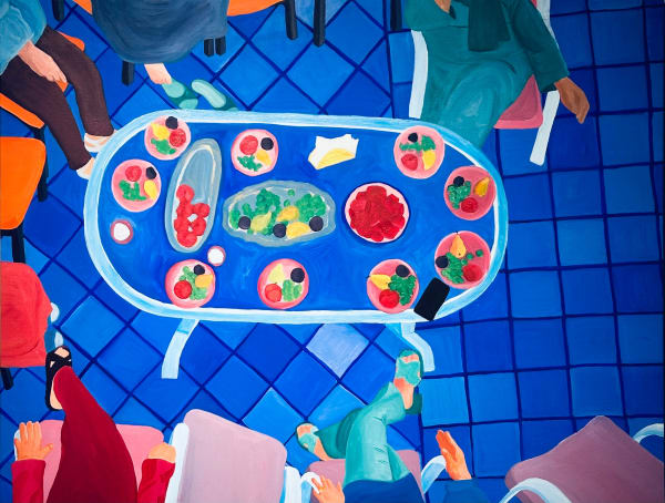 Ameni Abida, Evening by the Pool, 2024