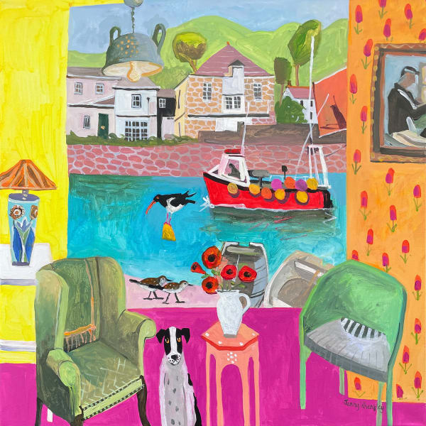 Jenny Wheatley BALANCING ACT Acrylic on canvas 24 x 24 in 61 x 61 cm