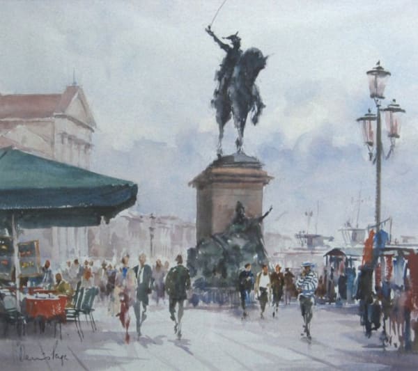 Dennis Page, EVENING PARADE ON THE RIVA SCHIAVONE, VENICE