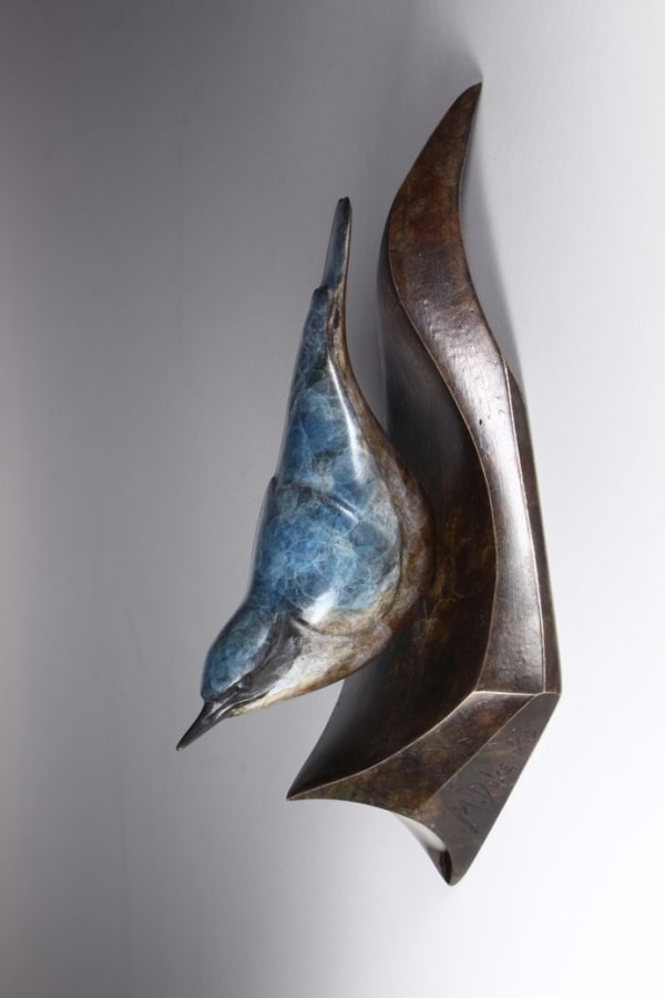 Matt Duke NUTHATCH Bronze 7 x 3 1/2 x 3 1/2 in 18 x 9 x 9 cm 4/12