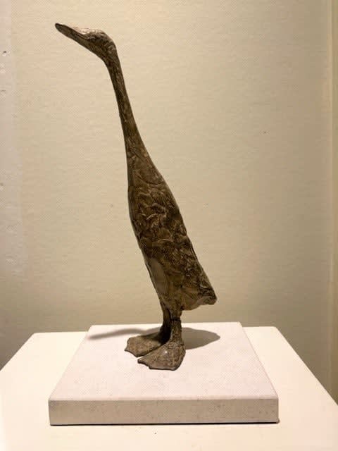 Wren Hughes RUNNER DUCK Bronze 12 x 5 1/2 x 6 3/4 in. 28.57 x 7.62 x 15.24 cm 7/20