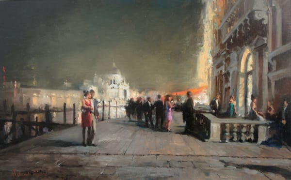 Michael Alford SANSOVINIANO, VENICE Oil on panel 24 x 38 in 61 x 96.5 cm