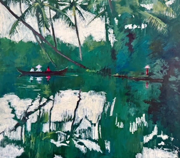 Patrick Gibbs, A BOAT IN THE BACKWATERS, KERALA