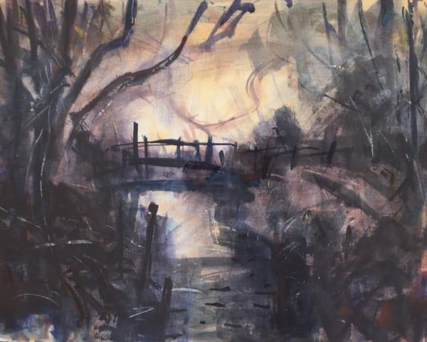 Gareth Parry, TEST TRIBUTARY, WOODEN BRIDGE