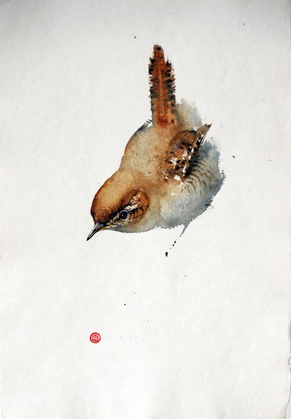 Karl Martens WREN 2 (UNFRAMED) Watercolour 56 x 37 cm 22 1/8 x 14 5/8 in