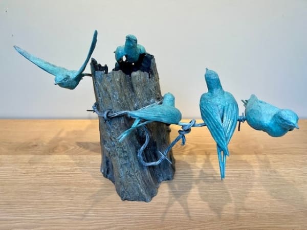 Michael Storey SWALLOWS A GATHERING Bronze, unique piece