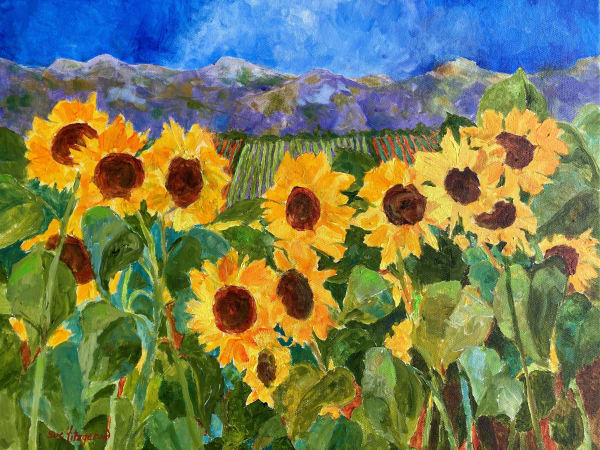 Susan Fitzgerald LANGUEDOC SUMMER Acrylic on canvas 20 x 24 in 50.8 x 61 cm