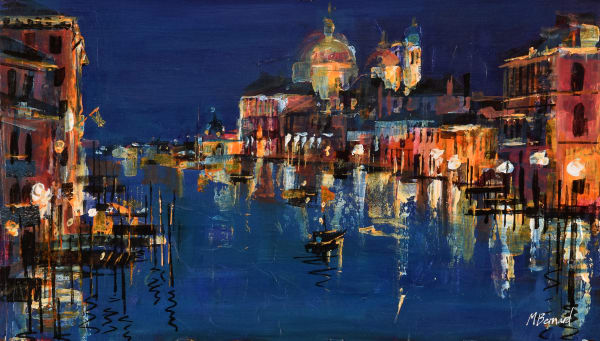 Mike Bernard, VIEW OF SANTA MARIA DELLA SALUTE AT NIGHT, 2021