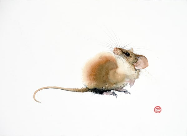 Karl Martens, WOOD MOUSE (Unframed), 2022