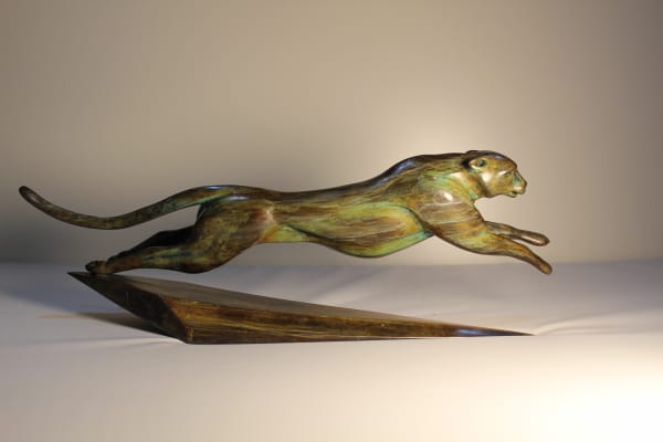 Matt Duke CHEETAH -SMALL Bronze 7/12 37 x 7 x 13 cm 14 5/8 x 2 3/4 x 5 1/8 in