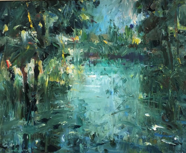Gareth Parry THE TEST, BLUE IN GREEN Oil on canvas 20 x 24 in 50.8 x 61 cm